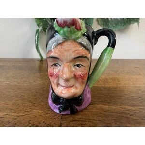 Vintage Artone England Granny Mini Character Jug Old Woman Toby Mug Hand Painted